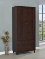 2-door Tall Accent Cabinet Rustic Tobacco - What A Room