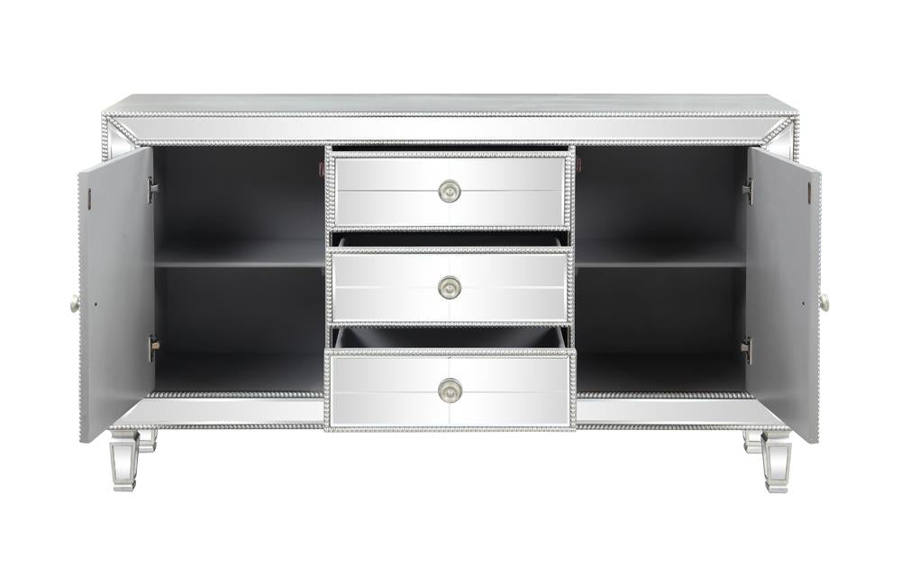 3-drawer Accent Cabinet Silver - What A Room
