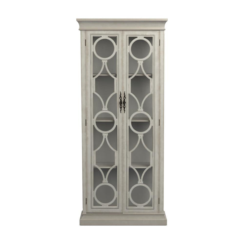 2-door Display Tall Cabinet Antique White - What A Room