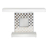 Checkerboard Square Base Console Table Silver - What A Room