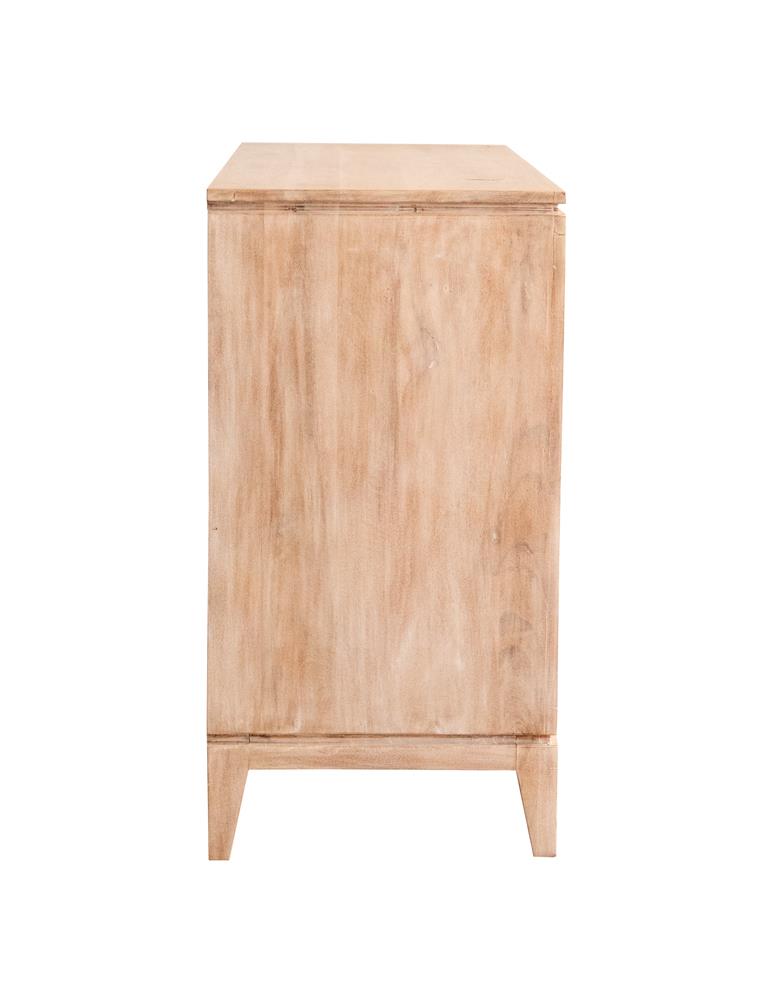2-door Geometric Accent Cabinet White Distressed - What A Room