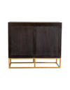 2-door Accent Cabinet Black Walnut and Gold - What A Room