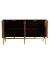 Sunburst 4-door Accent Cabinet Brown and Antique Gold - What A Room