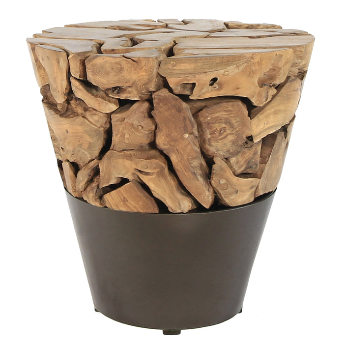 Bruno  Recycled Teak Root Side/ End Table - What A Room