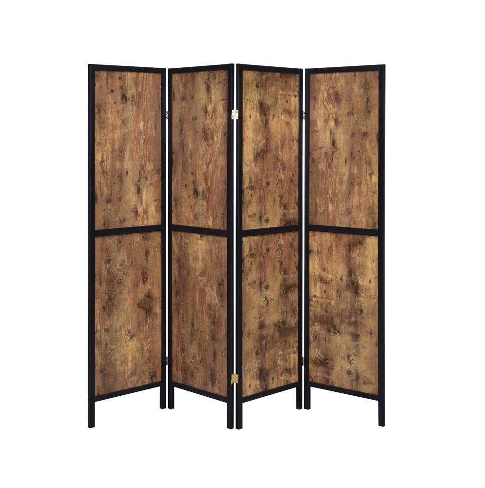 4-panel Folding Screen Antique Nutmeg and Black - What A Room