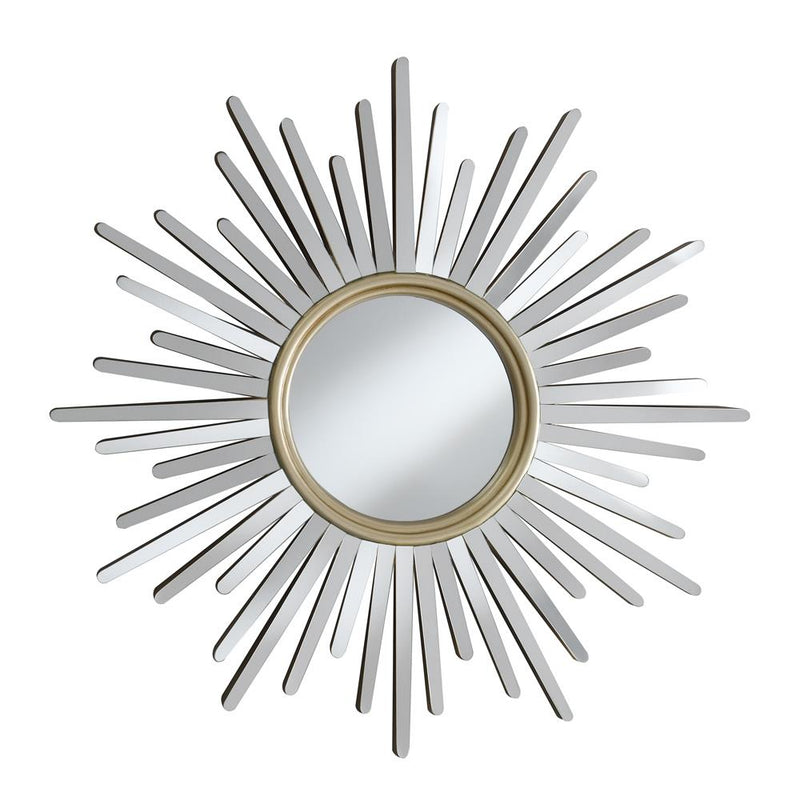 Sunburst Wall Mirror Champagne and Silver - What A Room