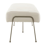 Merritt Velvet Fabric Pleated Bench - What A Room
