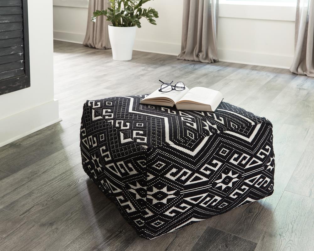 Accent Stool Black and White - What A Room