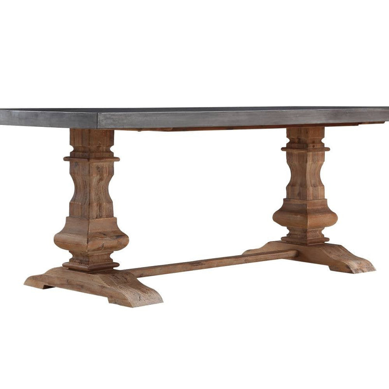 Thurston Concrete and Solid Wood Rectangular Dining Table - What A Room