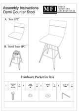 Demi Hairpin Leg Swivel Counter Stool - What A Room