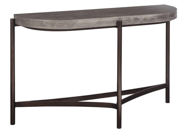 Lyon Semi-circular Concrete and Metal Console Table - What A Room