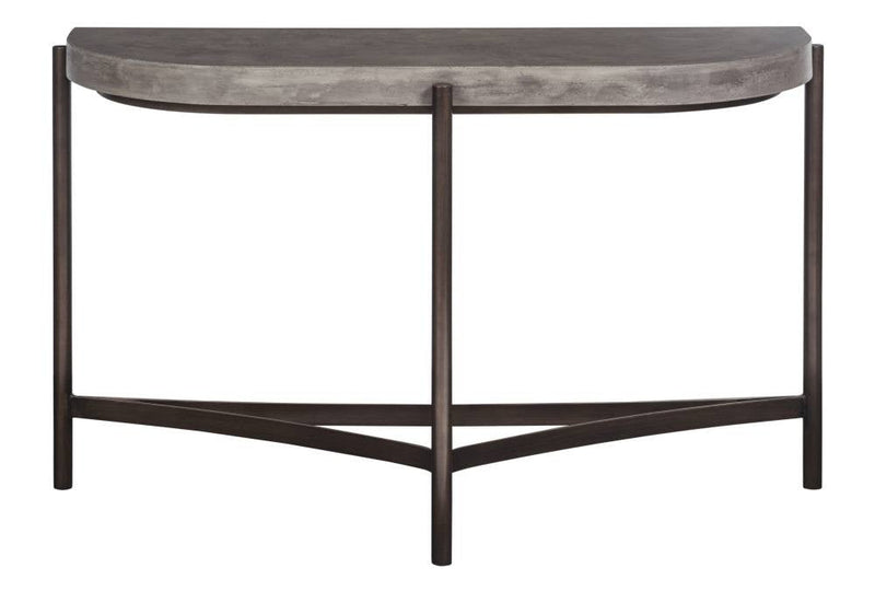 Lyon Semi-circular Concrete and Metal Console Table - What A Room