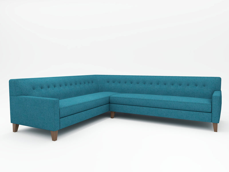 WhatARoom Furniture Custom Sectional in L-Style with a Peacock Blue color