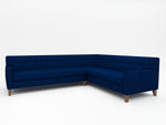 Dark Blue Upholstered Custom Sectional