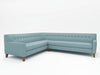 Bridge Custom L-Sectional Mid-Century Style in Heathered blue color variant