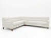 Slim, long L-Sectional in Burlap white color