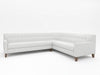 Brilliant White Dove Colored Sectional with custom styling