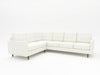 Light cream colored sofa with an L-configuration