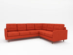 Right handed return on this intensely coral colored L-Sectional