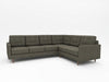 Deep grey with hints of bronze in this sectional's custom upholstery