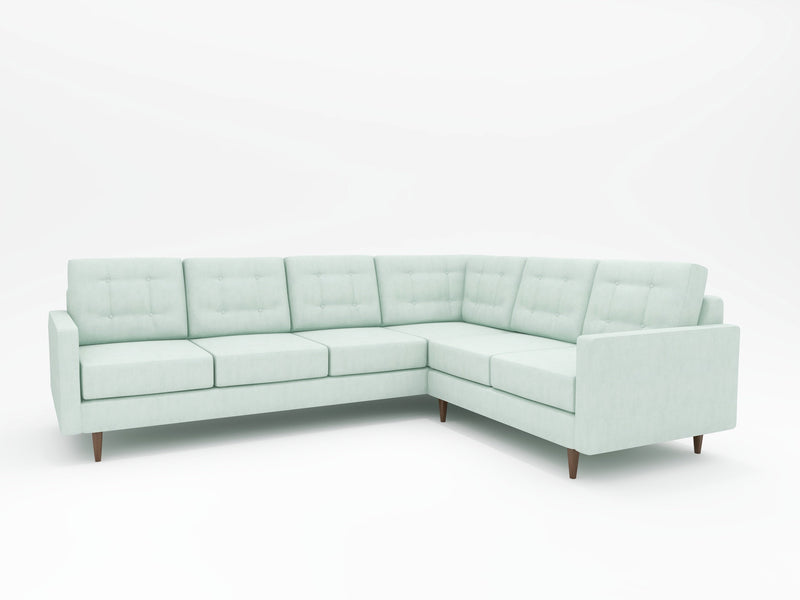 Incredibly light blue hue to this light colored sectional