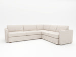 An L-Sectional with RH return in a light linen upholstery - Custom