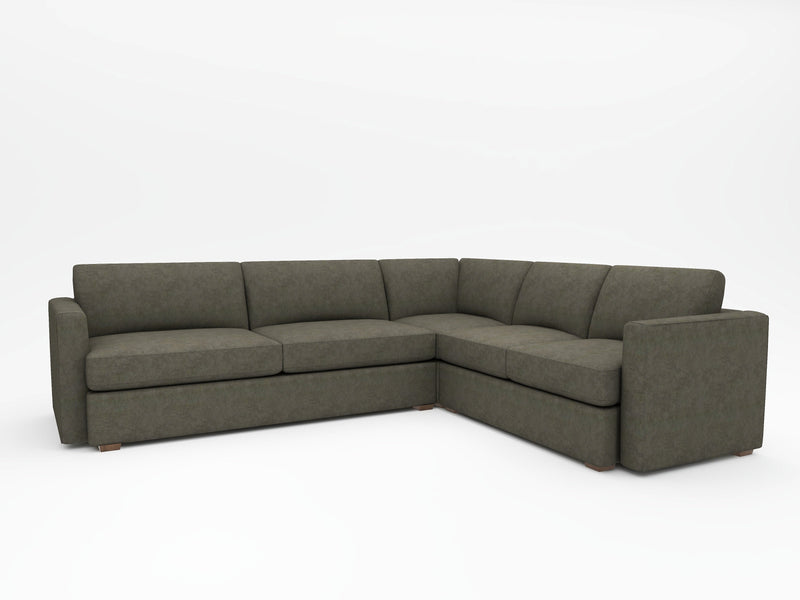 Deep grey custom sectional in L-Style by WhatARoom