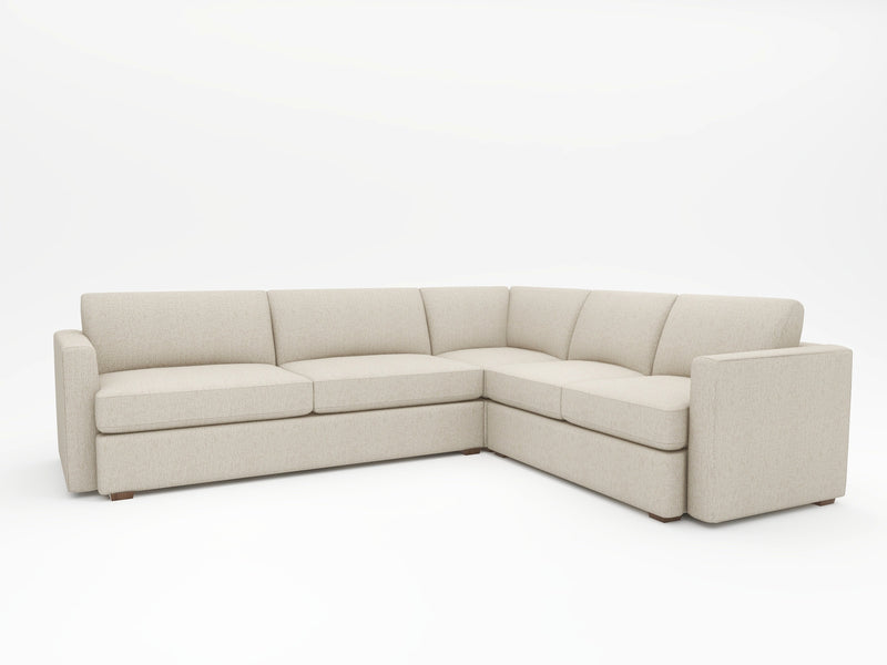 A very subdued & neutral custom L-Sectional with Coastal styling