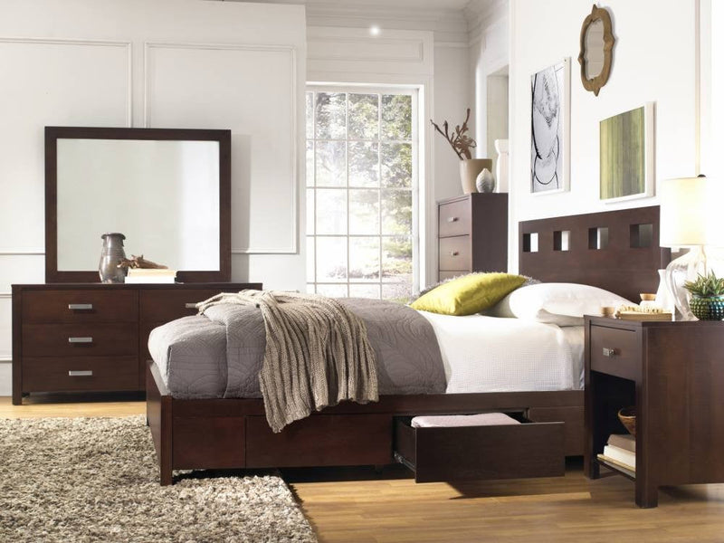 Riva Platform Storage Bed in Chocolate Brown - What A Room