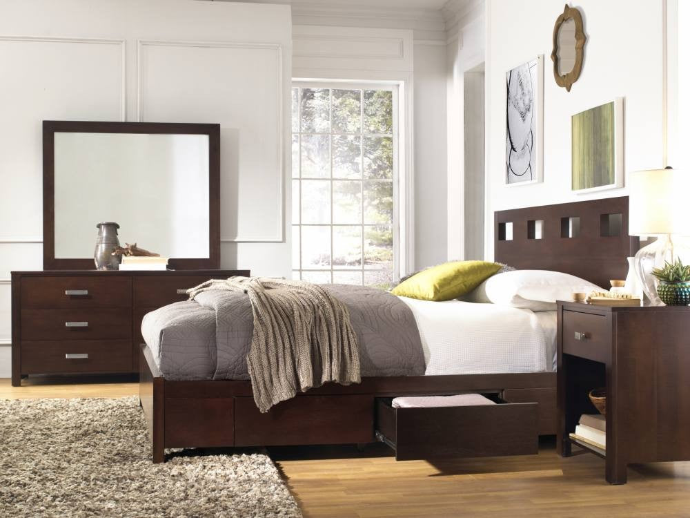 Riva Platform Storage Bed in Espresso - What A Room