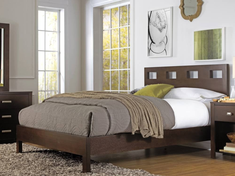 Riva Platform Bed in Chocolate Brown - What A Room