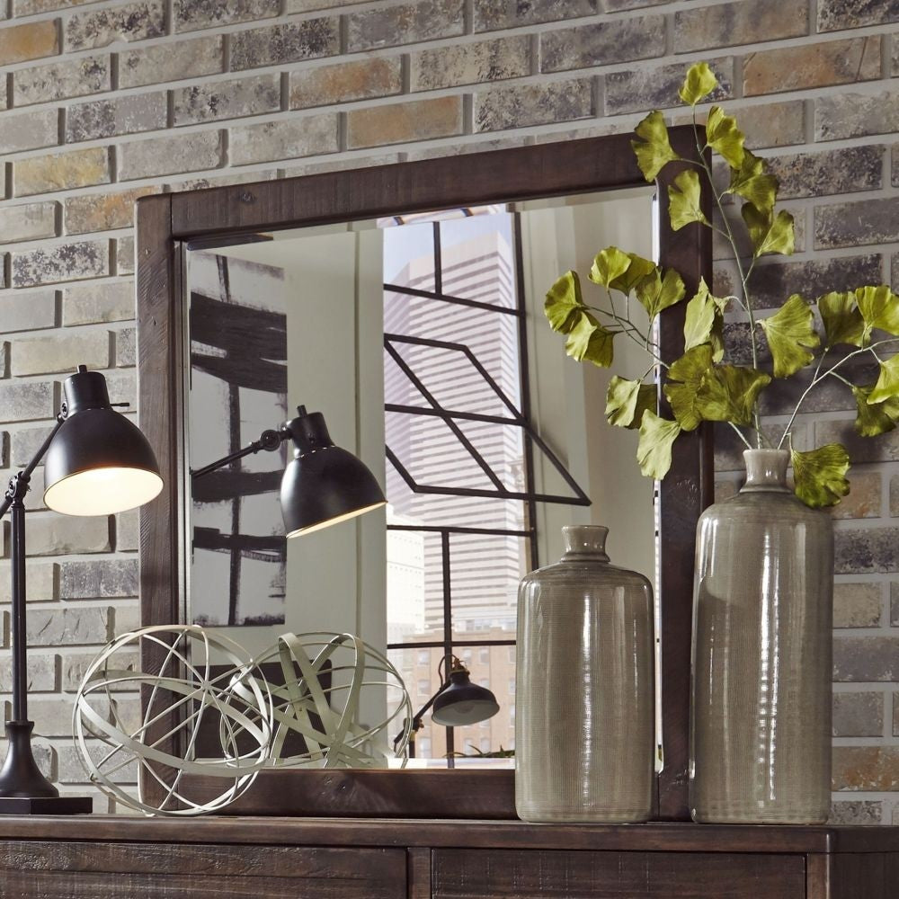 McKinney Solid Wood Beveled Glass Mirror - What A Room