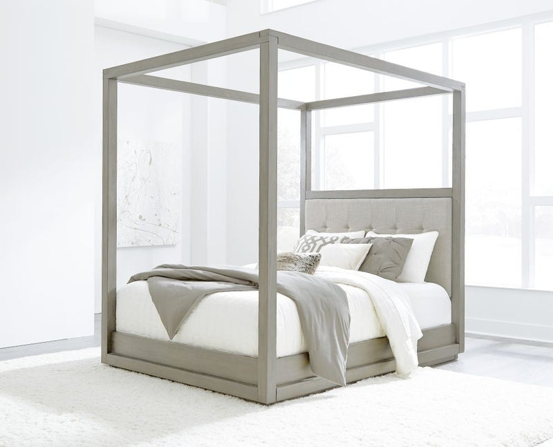 Oxford Canopy Bed in Mineral - What A Room