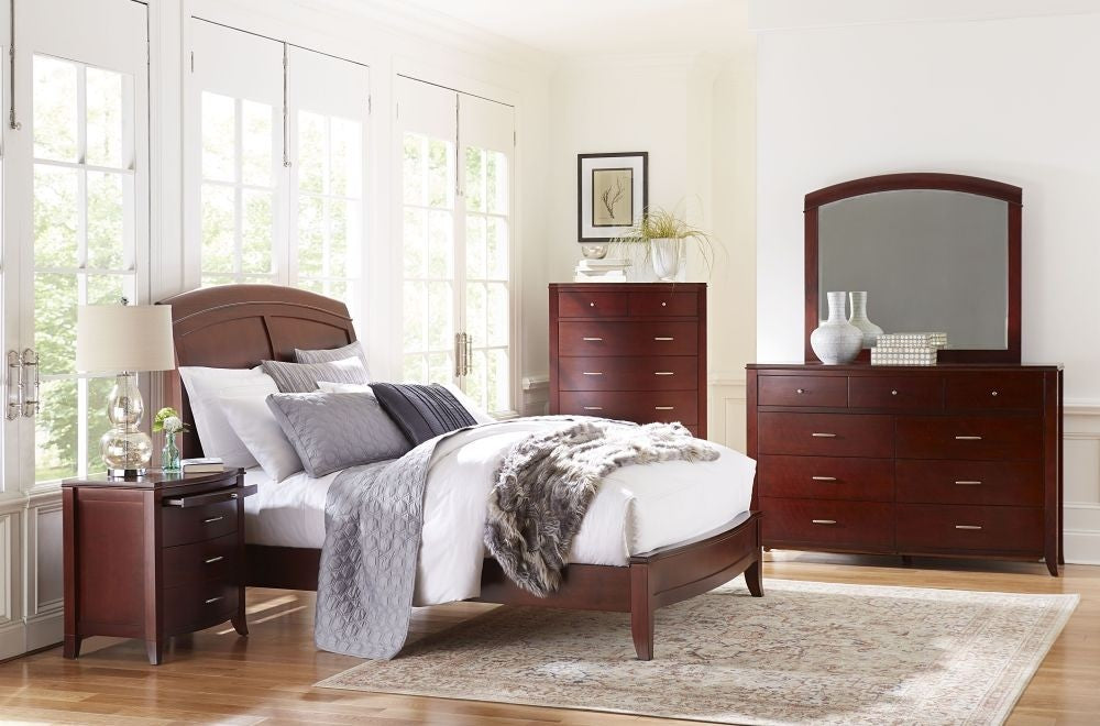 Brighton Low Profile Sleigh Bed in Cinnamon - What A Room