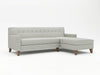 Medium sized sofa with Chaise in contemporary modern style