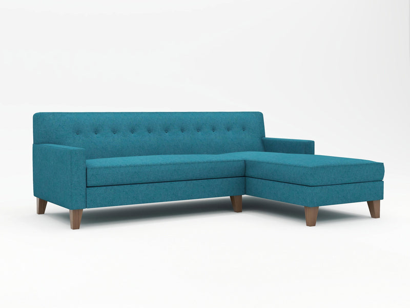 WhatARoom Furniture custom made peacock colored sofa chaise