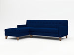 Upholstered Royal Blue Chaise Sofa - custom made