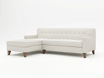 Contemporary and modern chaise on sofa