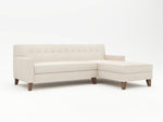 Linen colored and textured custom sofa in modern style