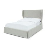 Hera Upholstered Skirted Storage Panel Bed in Oatmeal - What A Room