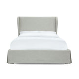 Hera Upholstered Skirted Panel Bed in Oatmeal - What A Room
