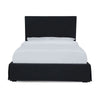 Cheviot Upholsterd Skirted Storage Panel Bed in Iron - What A Room