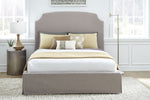 Laurel Upholsterd Skirted Storage Panel Bed in Wheat - What A Room