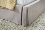 Laurel Upholsterd Skirted Panel Bed in Wheat - What A Room