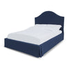 Sur Upholstered Skirted Panel Bed in Navy - What A Room