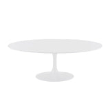 Astrid 79" Oval Dining Table in White - Modern - What A Room