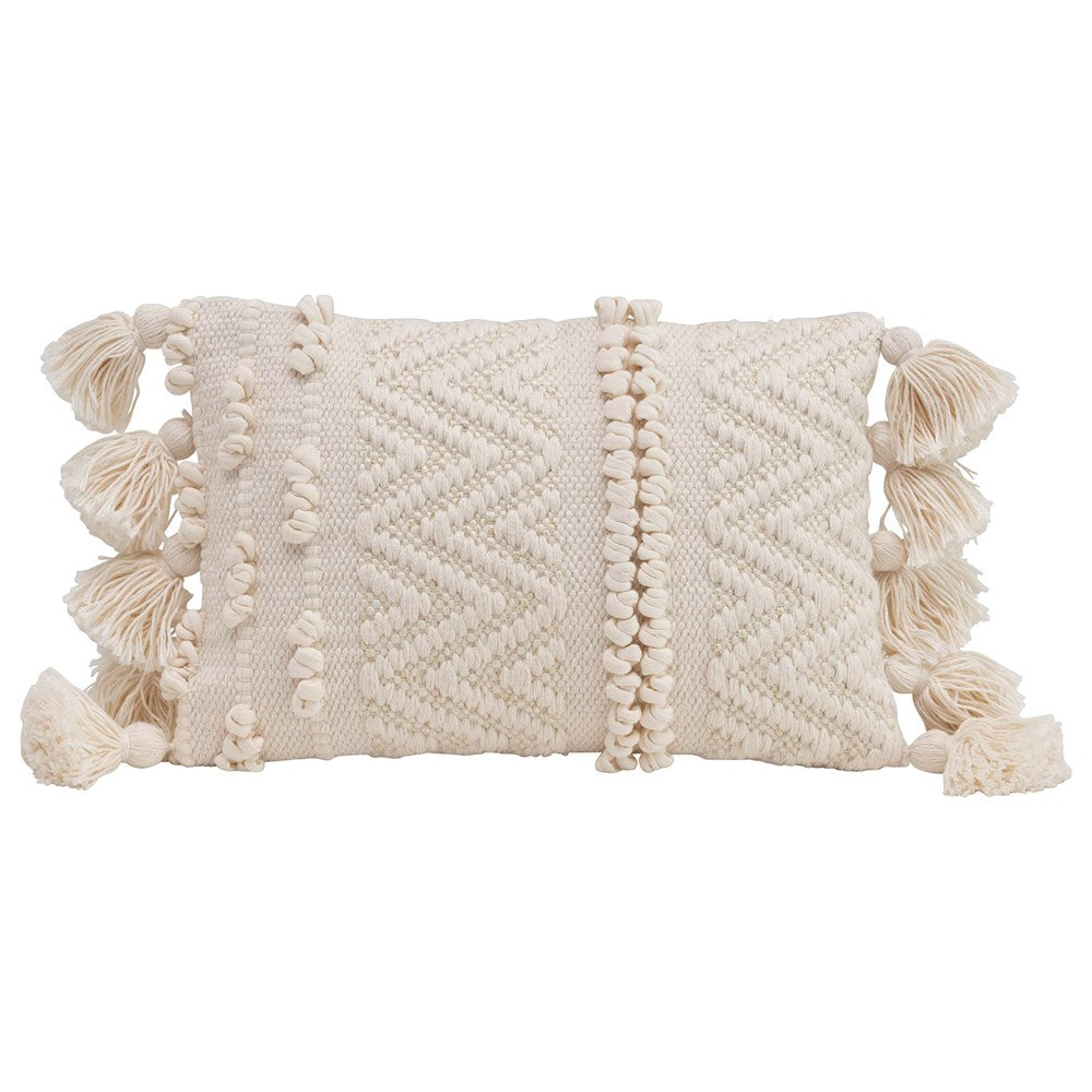 Knotted 14"L x 9"W Cotton Blend Lumbar Pillow - What A Room San Jose Home Furnishings