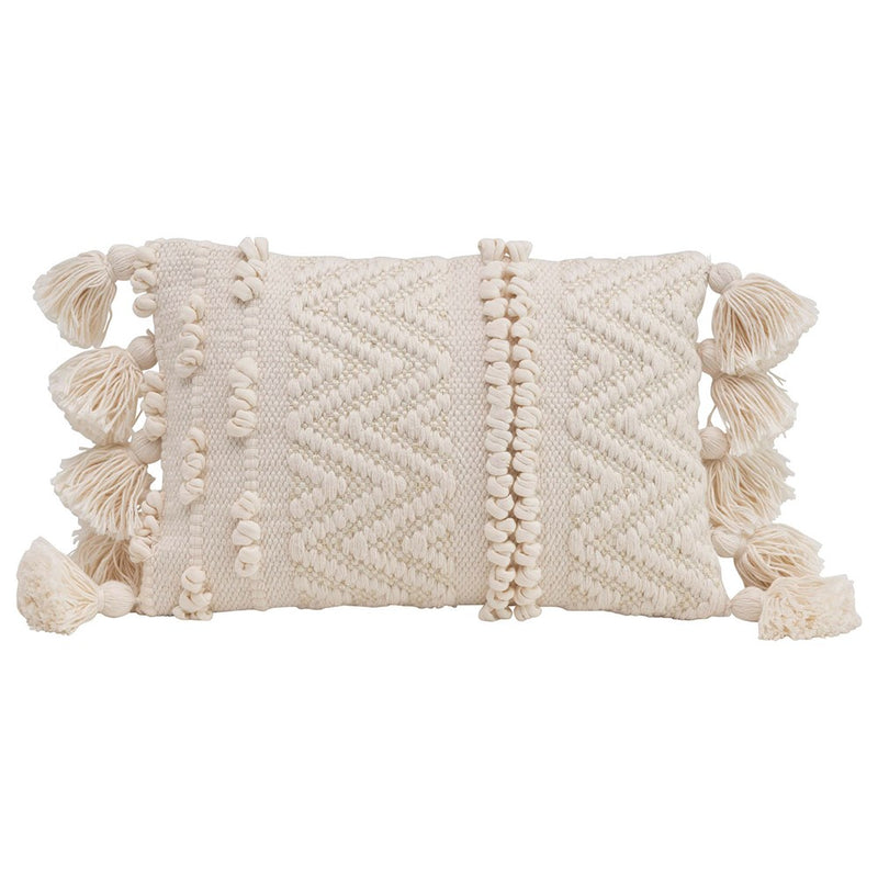 Knotted 14"L x 9"W Cotton Blend Lumbar Pillow - What A Room San Jose Home Furnishings