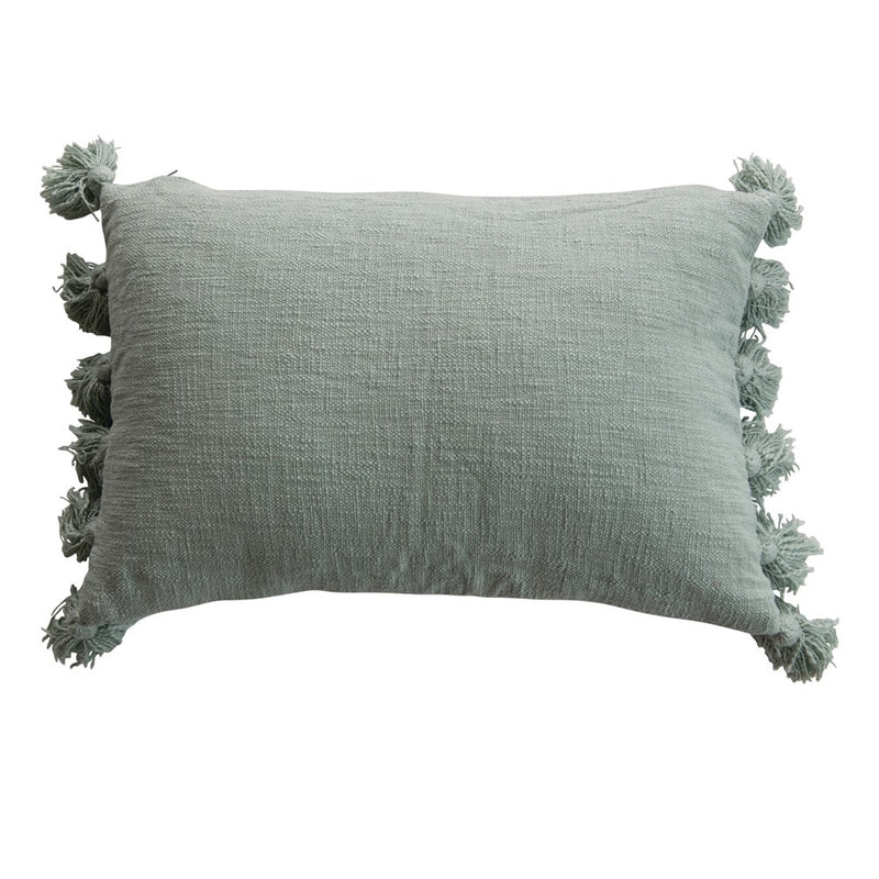 Neutral grey 24"x16" Cotton Pillow - Available at your premium Santa Clara and San Jose Furniture Store