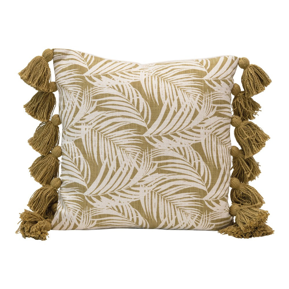 Plantation vibes on this knotted 18" Sq Cotton Pillow at What A Room Furniture store in Bay Area
